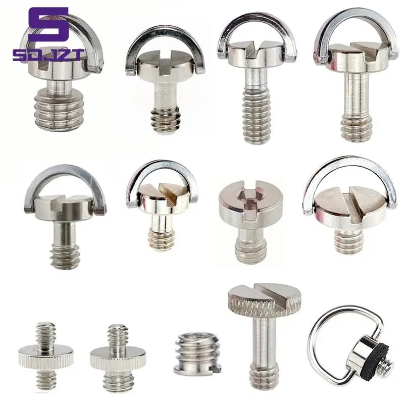 1/4 Inch D-ring Camera Mount Screw Quick Release Plate Adapter Screw For Tripod Monopod Ballhead Dslr Photo Photography Fixed