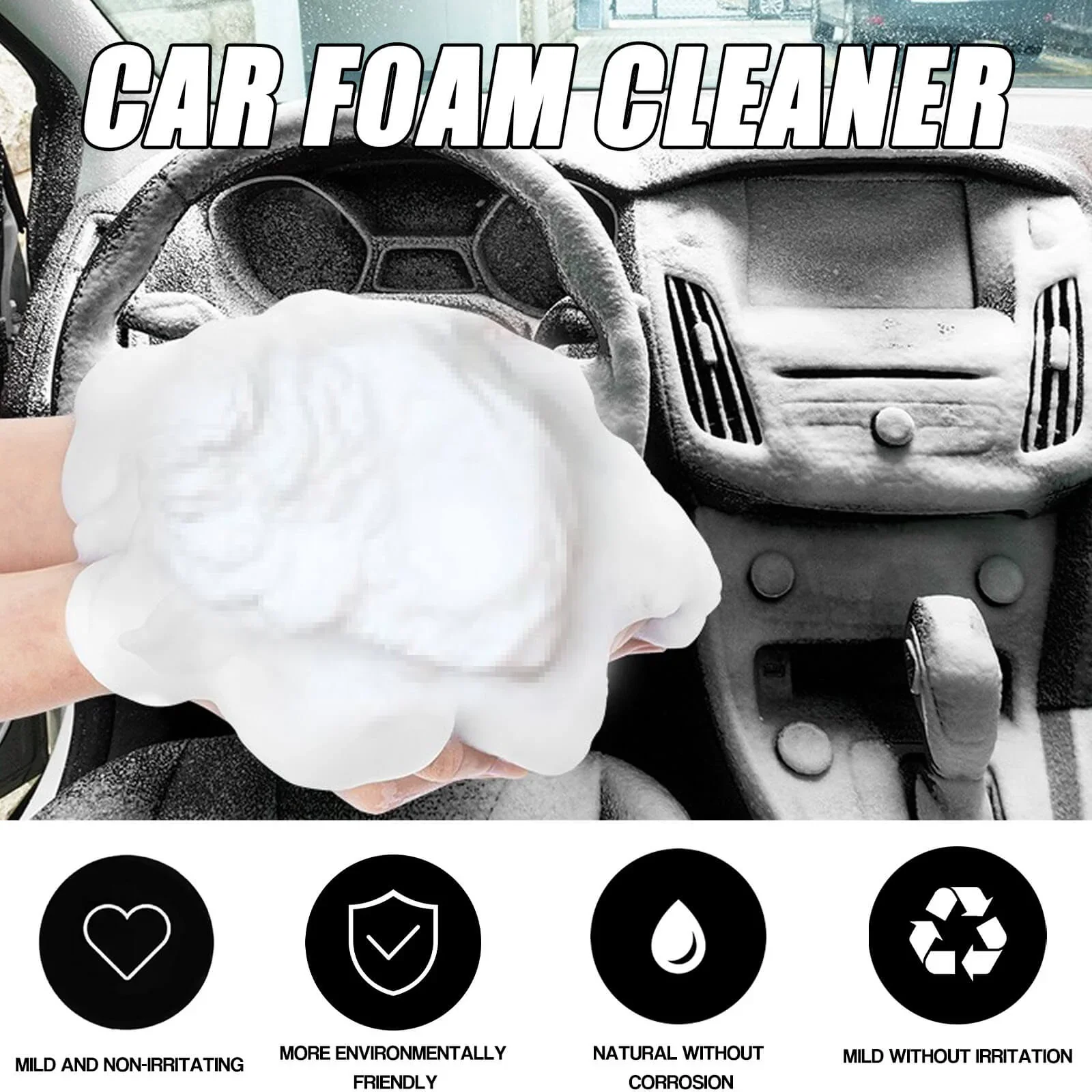 Car interior foam refinisher cleaner Multi-purpose Foam Cleaner Anti-aging Cleaning Car Interior Home Cleaning Foam Spray