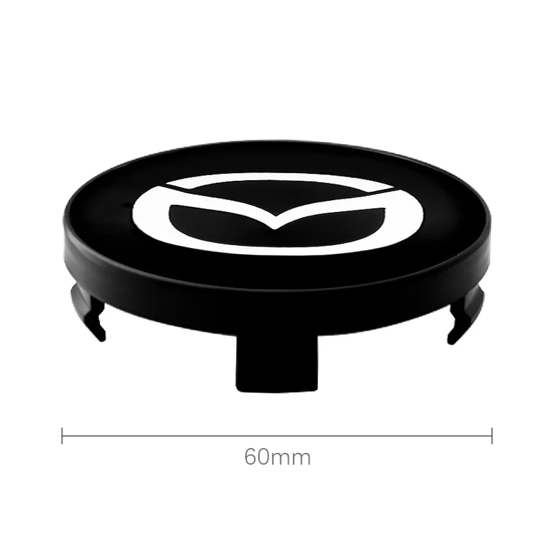 4 SZTUK 60 mm osłony piast kół samochodowych do Mazda 2 3 5 6 323 626 Cx3 Cx5 CX30 RX8 MX5 Atenza Axela Emblemat Auto Akcesoria