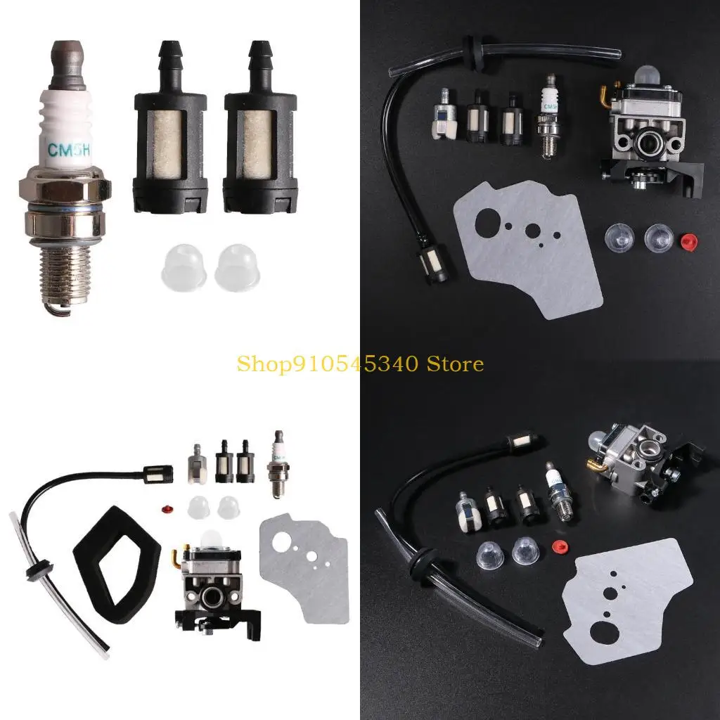 

U2JA Electric Lawn Mower Blower Carburetor with Gasket for Spark Plug Fuel Line Hose Fit for GX25 GX35 HHT35