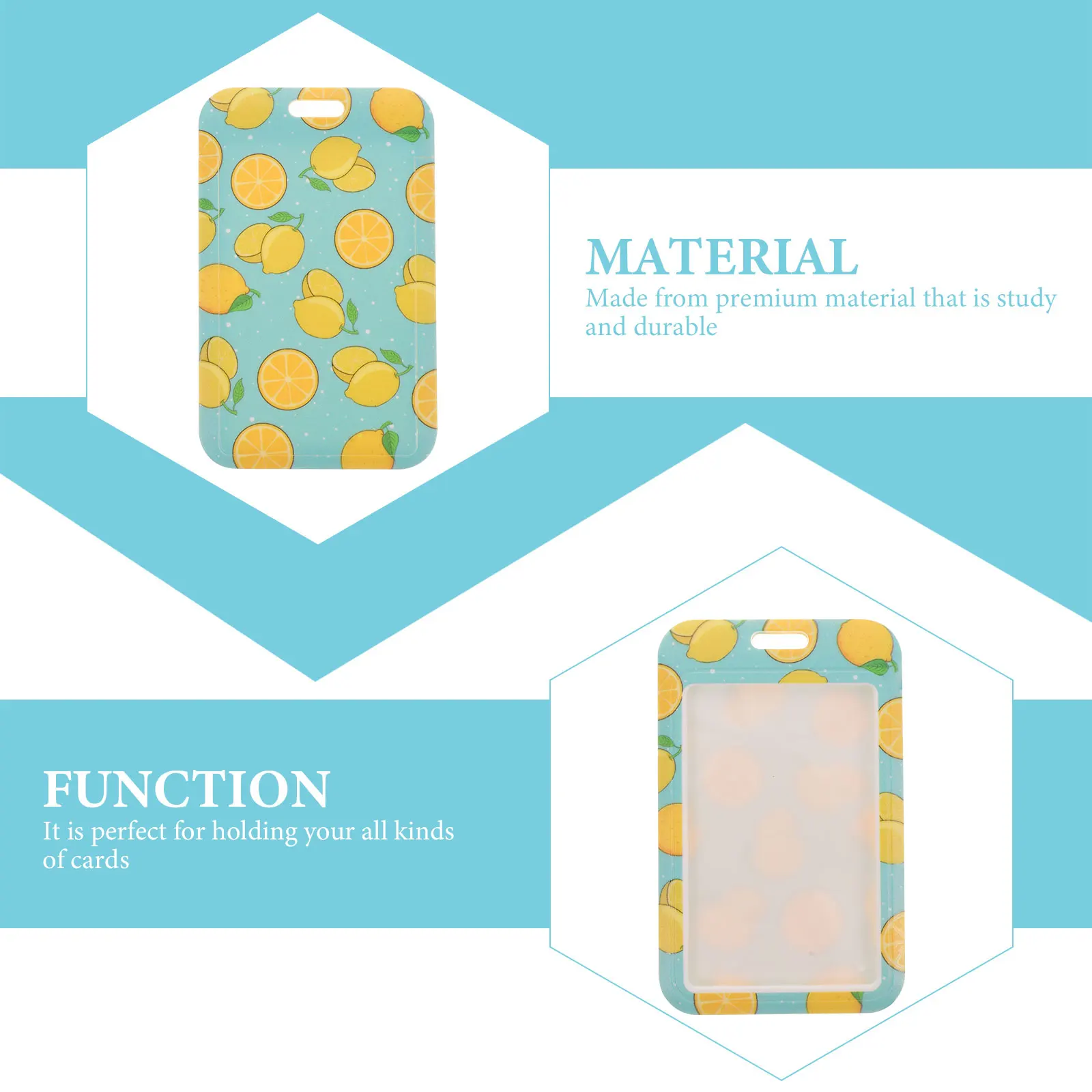 

ID Card Holder Fruit Pattern Sleeve Badge Protector Polyester) Lanyard Holders Badges
