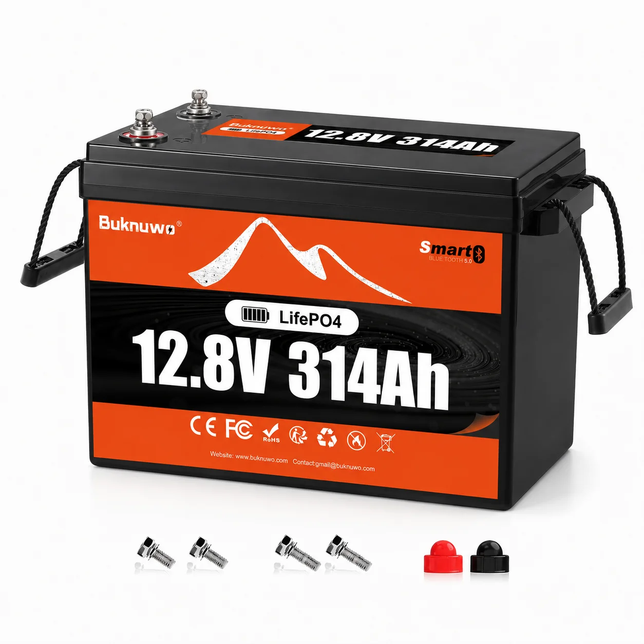 Outdoor Power Supply 12V - BUKNUWO LiFePO4 Lithium 12V 314Ah Battery