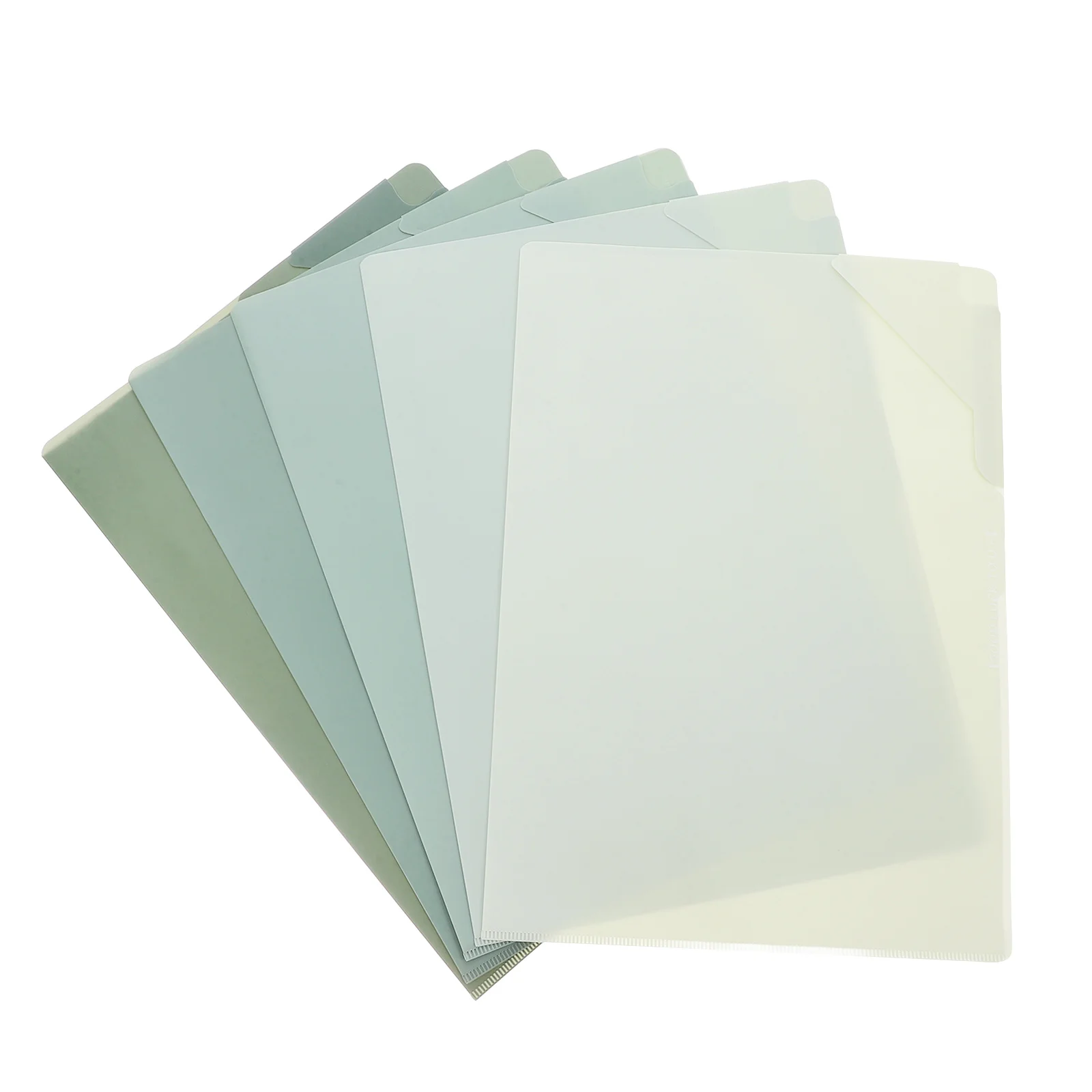 

5Pcs Gradient L-Shaped File Folder Organizer Office Document Storage Plastic Pocket Folders Filing Organizer for Papers