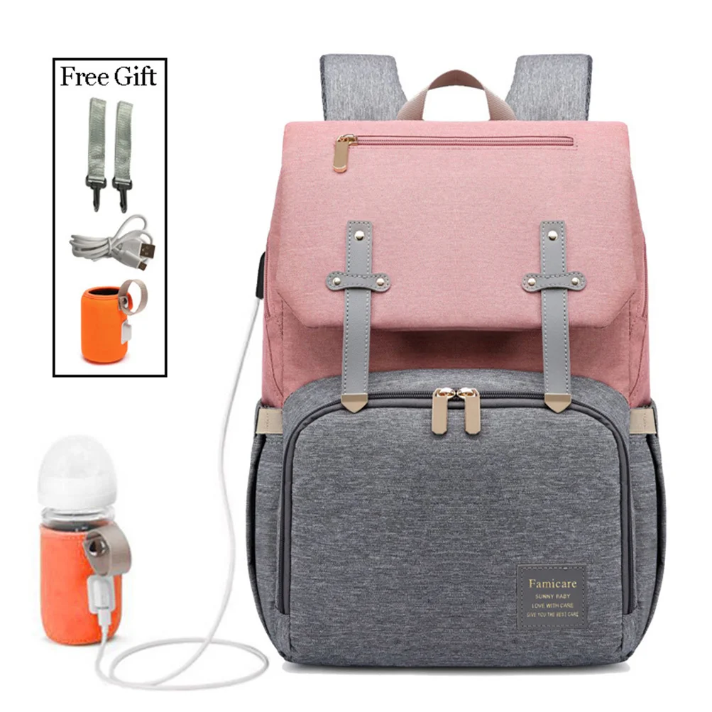 

Baby Diaper Bag Care Female Maternity Nappy for Women Stroller Pram USB Waterproof Travel Nursing Mommy Bakcpack