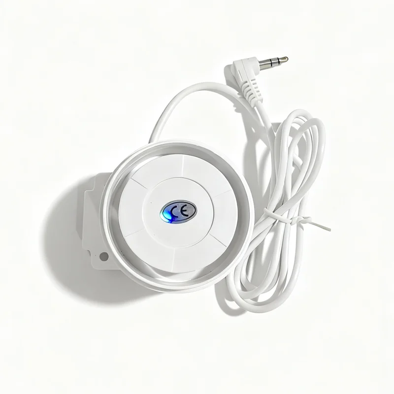 high quality white 120dB Buzzer Alarm Horn Anti-theft Alarm Wired 5-12V High Decibel Police Siren Air Raid Siren with Audio Jack