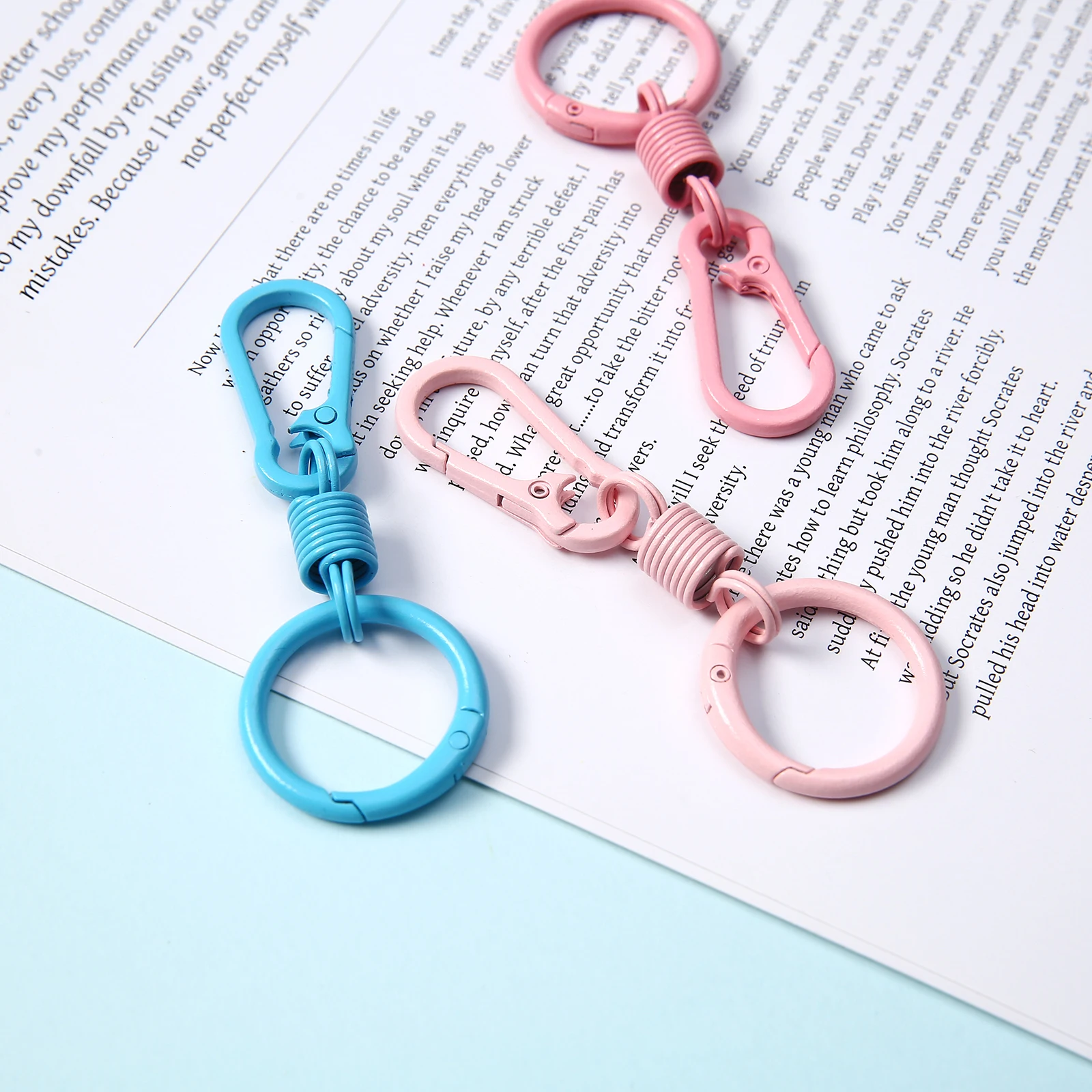 Cute Swivel Lobster Clips with Split Jump Rings for DIY Crafts, Pen Decoration, Bag Pendants & Key Accessories