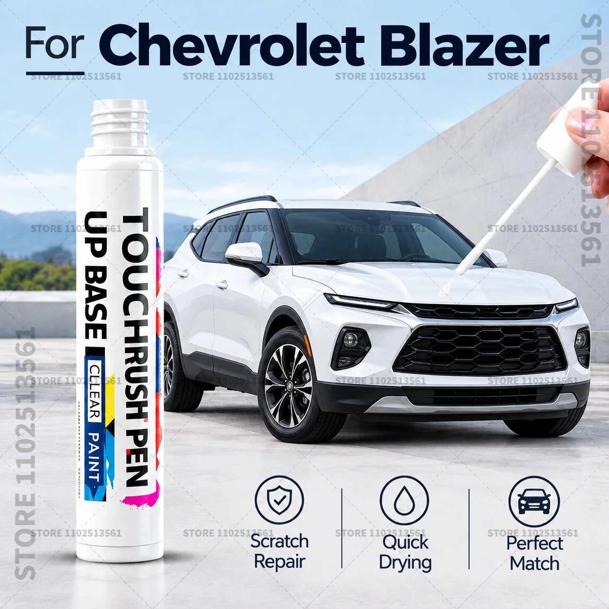 For Chevrolet Blazer Automotive Touch Up Paint Pen Scratch Repair Marker for Car Body Bumper Door Paint Restoration Accessories