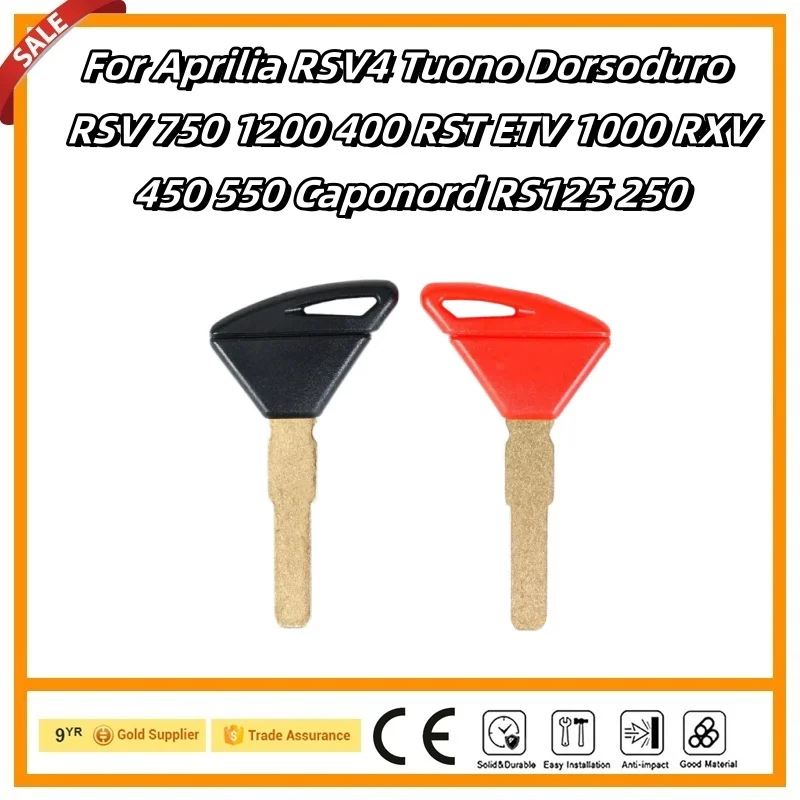 3Pcs Blank Key Motorcycle Replace Uncut Keys For Aprilia RS125 250 RSV4 Tuono Dorsoduro 750 1200 RSV V4R RST1000 ETV1000 SR50