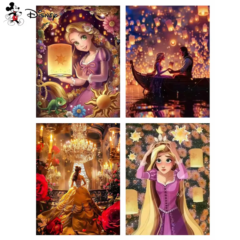 

Disney Diamond Painting Kits Rapunzel Acrylic Gem Sparkling Stickers 5D Full Embroidery Art Picture of Rhinestone