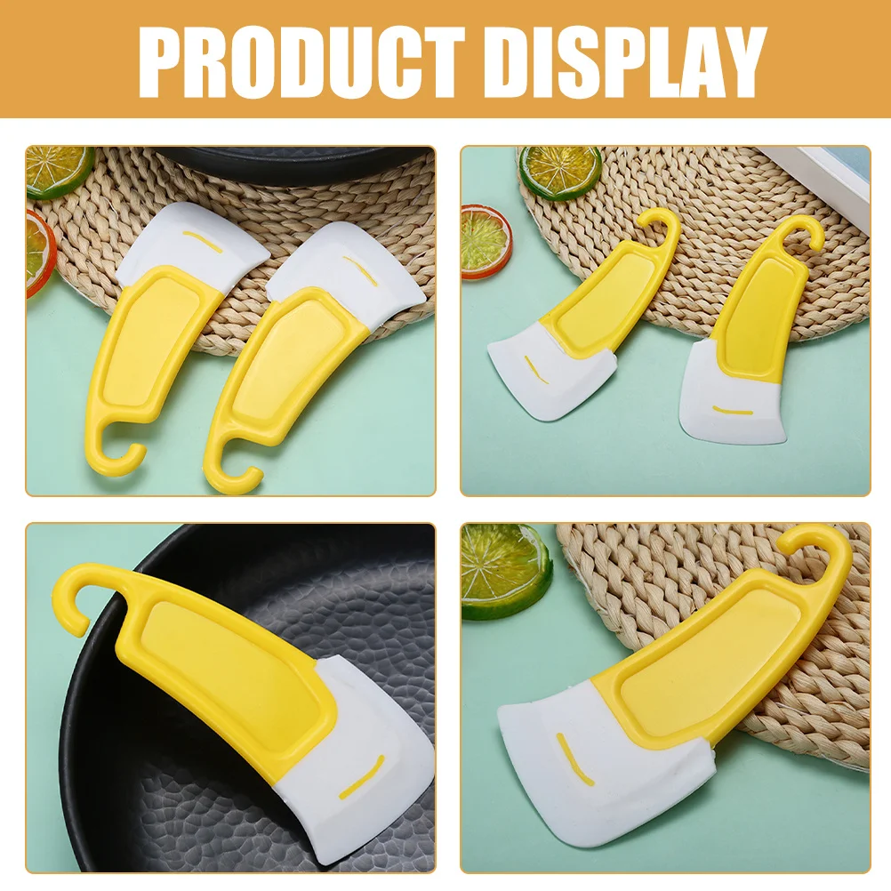 ที่ขูดทำความสะอาดก้นหม้อซิลิโคน 6 ชิ้น ปลอดภัยสำหรับครัว ไม่ติดกระทะ ใช้ขูดคราบไขมัน จัดเก็บได้กะทัดรัด