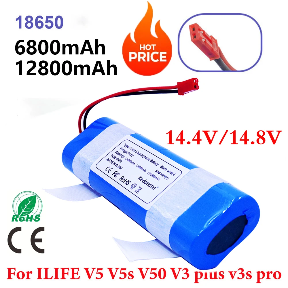 

Original Li-lion Battery for ILIFE V3s Pro, V5s Pro, V8s, V8 Plus，V80，V80 Max，V80 Pro,V3s Max 18650 14.4V PX-B010