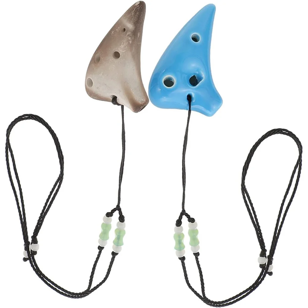 

2Pcs Mini Ocarina Professional 6-Hole Practice Musical Instrument Portable Lightweight Beginner Student Wind Instrument Present