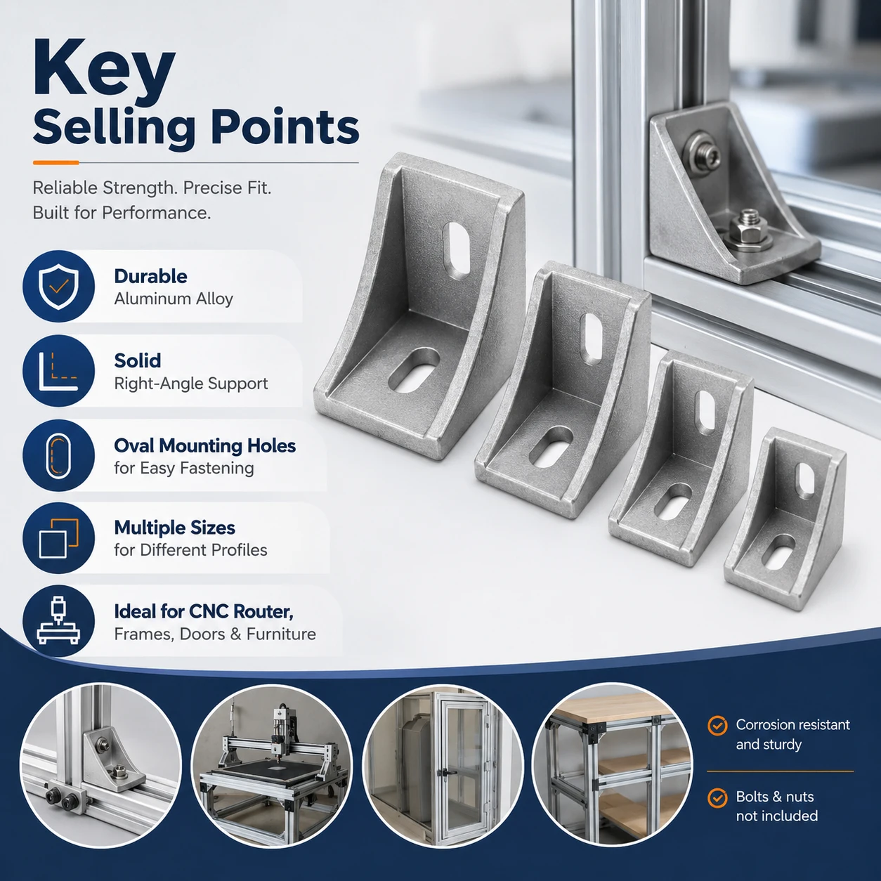 5-20Pcs 90 Degree L Bracket for 2020 2028 3030 3060 4040, Aluminum T-Slot Corner Connector for CNC Router, Workbench