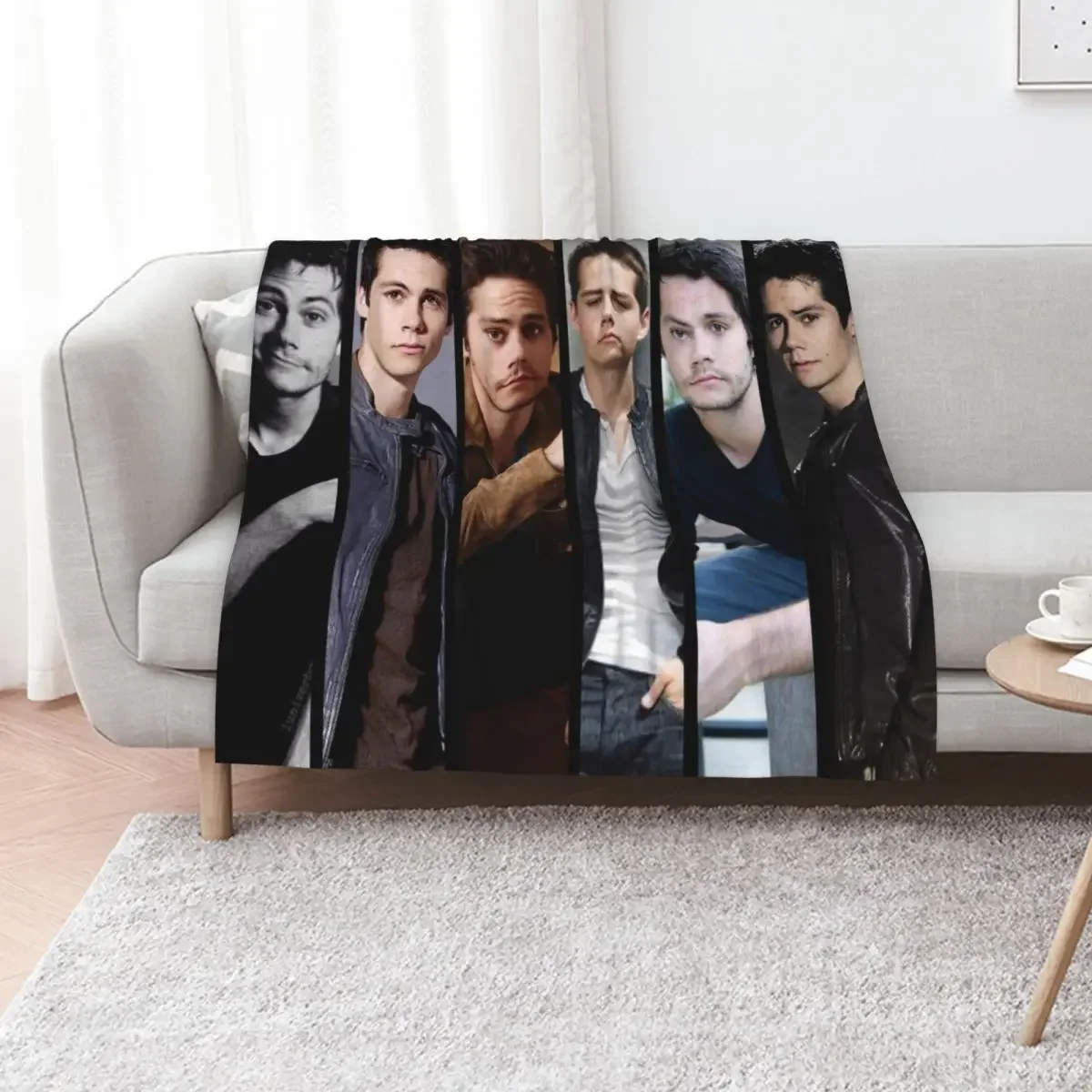 

Dylan Obrien Vertical Collage Throw Blanket Soft Big Hairys For Baby halloween Blankets