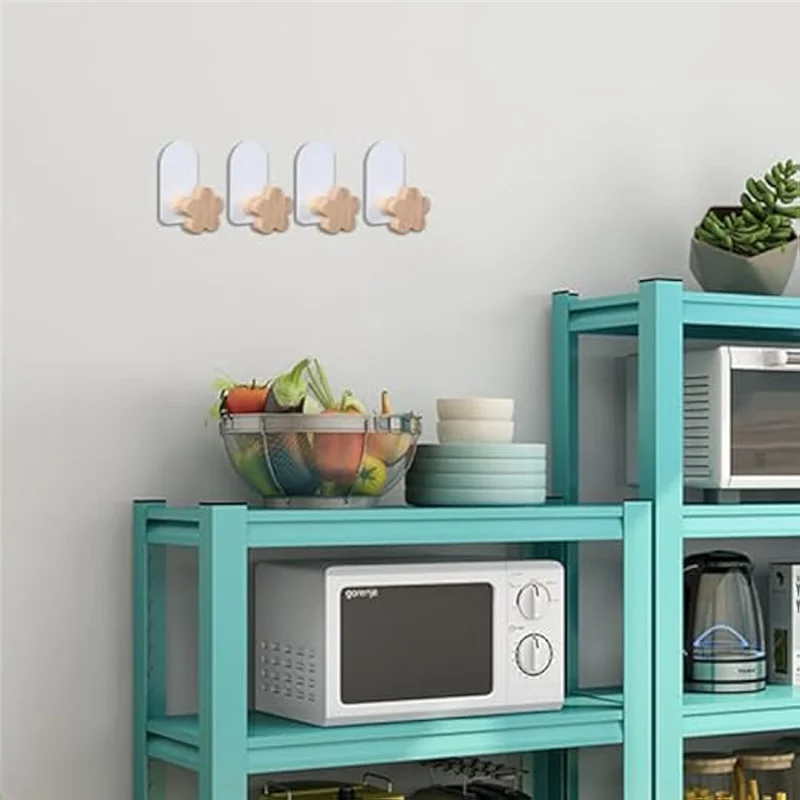 

ABPP-8PCS Shaped Hooks,Kids Room Decorative Hooks, Wood Coat Hooks, Adhesive Mounted Wall Hook For Hanging Coat Clothes