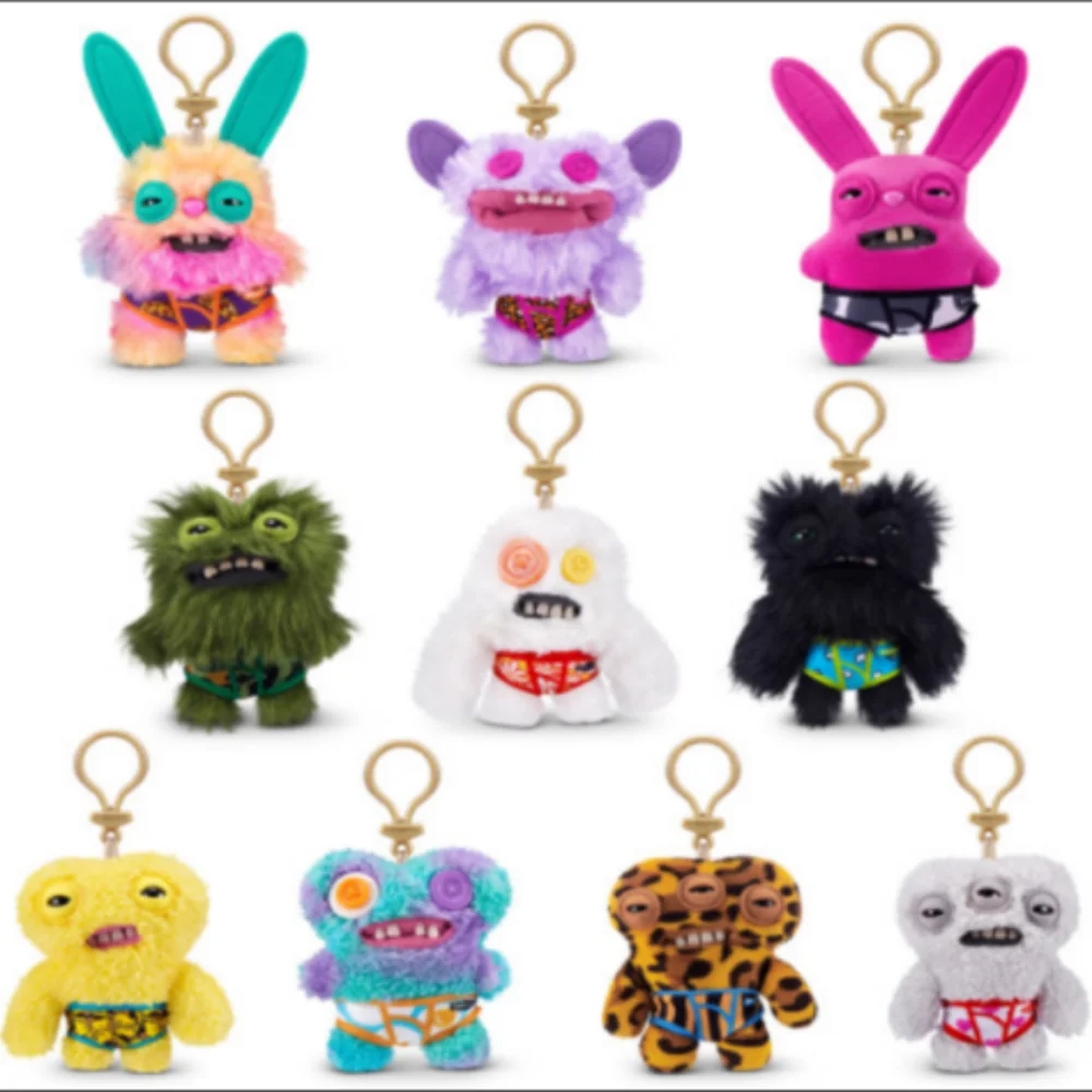 Fuggler aléatoire drôle vilain monstre en peluche pendentif lapin à grands yeux moche monstre jouet peluche poupée pour enfants cadeaux mignon en peluche 12 cm