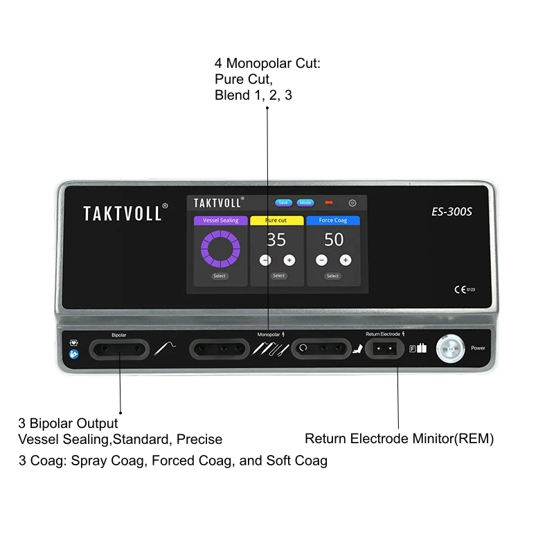 TAKTVOLL ES-300S Electro Diathermy Electrocautery Generatror/ESU Unit Vessel Sealing Covidien Ligasure Touchscreen LCD Controll