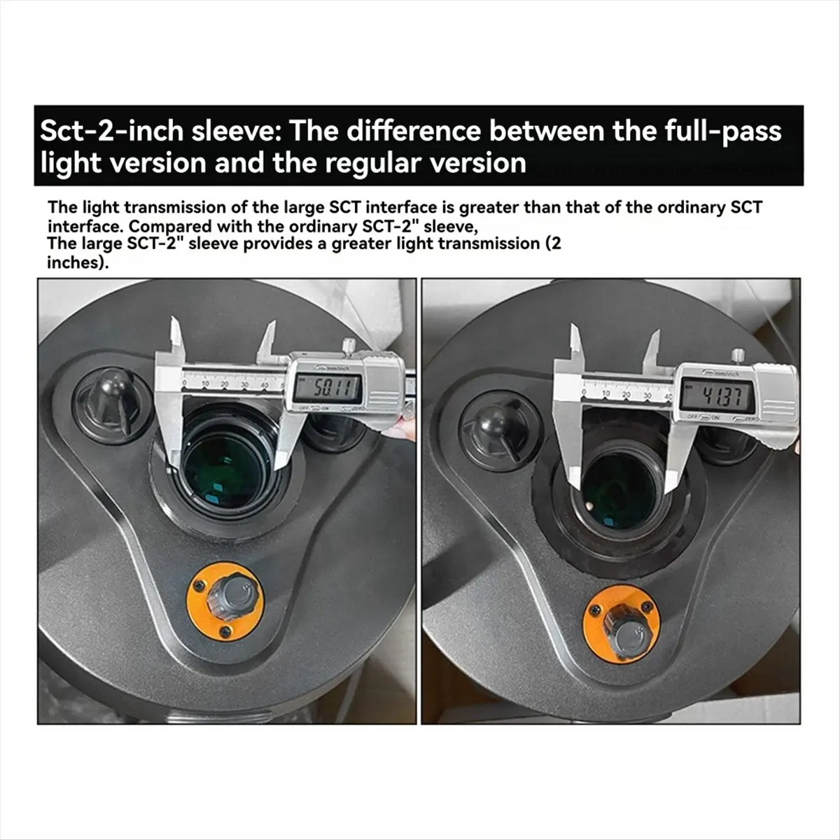 T35C Angeleyes to 2inch Locking Sleeve Full Light Version C925HD C11HD C14HD Connected to 2 Inch Telescope Accessories