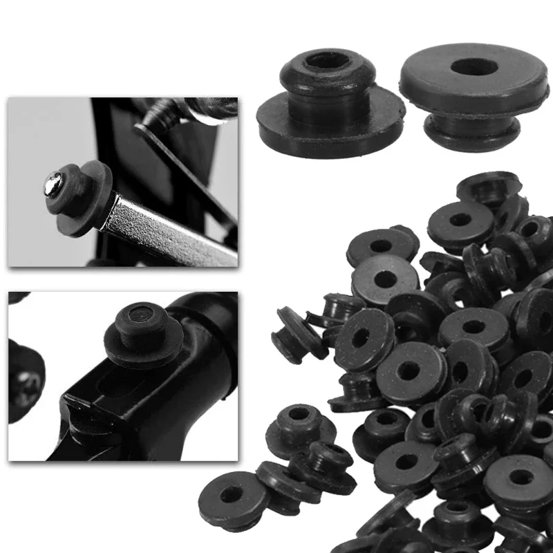 Tattoo Machine Accessory Armature Bar Tools 100pcs/bag "T" Type Tattoo Needle Rubber Grommets Nipples Black Needle Pads 2 Shapes view 2