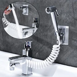 Juego de rociador de grifo de baño ABS, Base, manguera, válvula, soporte de cabezal de ducha, lavabo de mano, Kit de bidé, accesorio de baño USEF