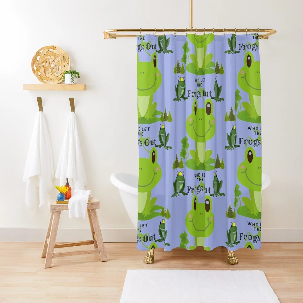 

Who Let The Frogs Out Shower Curtain Bathroom And Shower Bathroom Accessories Waterproof Bathroom Shower Anime Curtain