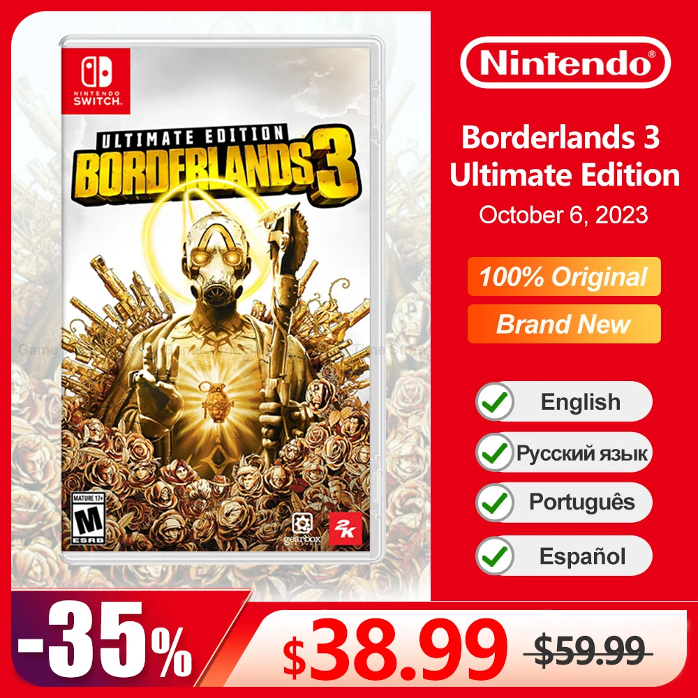 Borderlands 3 Ultimate Edition Nintendo Switch Game Deals 100% Official Physical Game Card Action Genre 1 Player for Switch