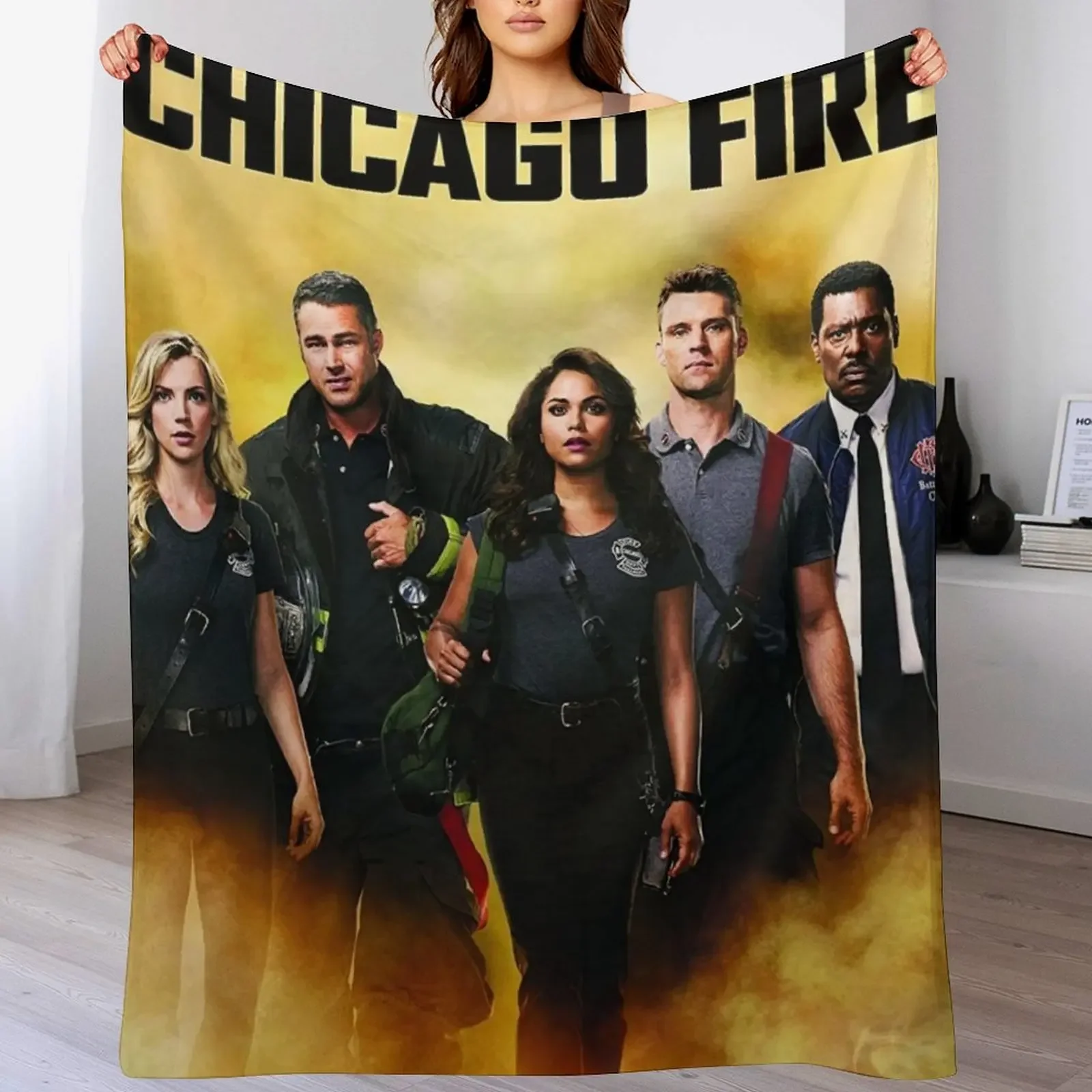

Chicago Fire one Throw Blanket Warm Throw Blanket Gift for Anniversary
