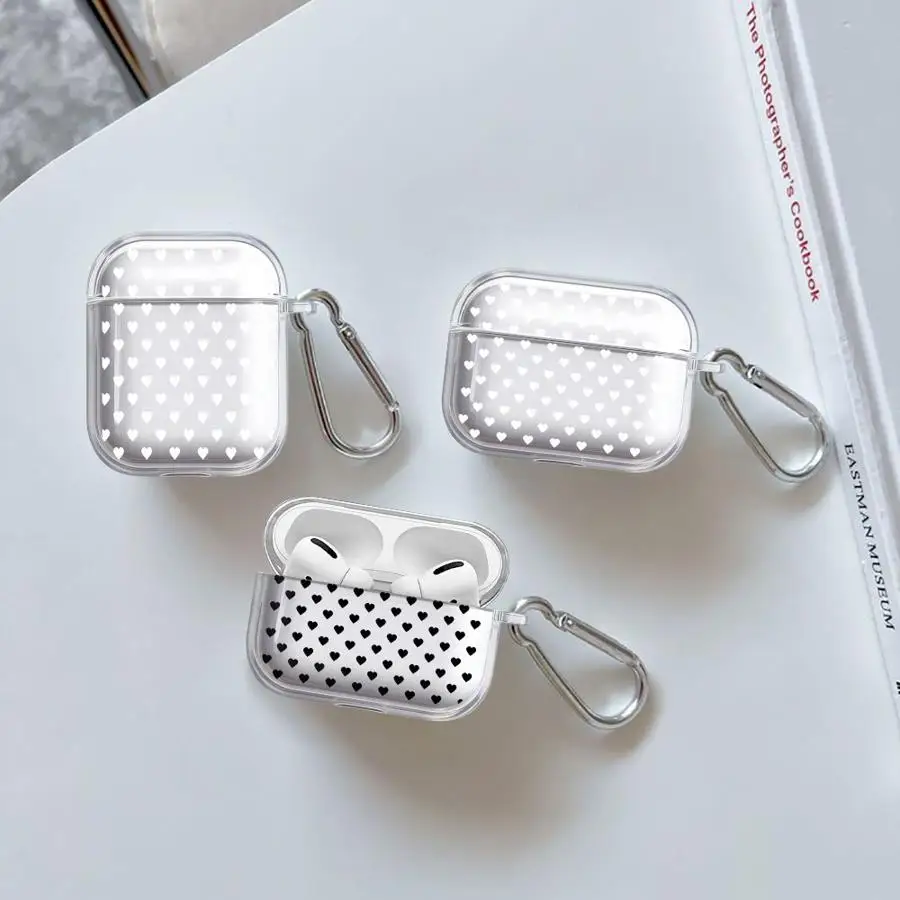 

Cartoon Simple Heart Case For Airpods Pro 1 Pro3 Pro2 3 4 2 Clear Earphone Cases Cover
