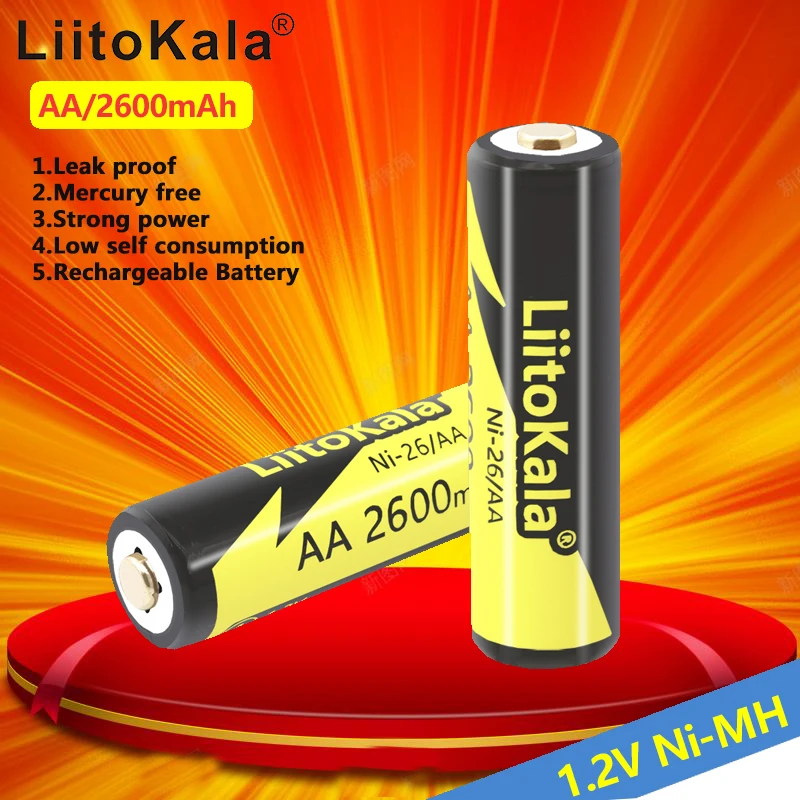 4-50PCS LiitoKala Ni-10/AAA 1.2V 1000mAh AAA NI-MH Ricaricabile Rasoio Torcia Elettrica Batterie Della Macchina Fotografica