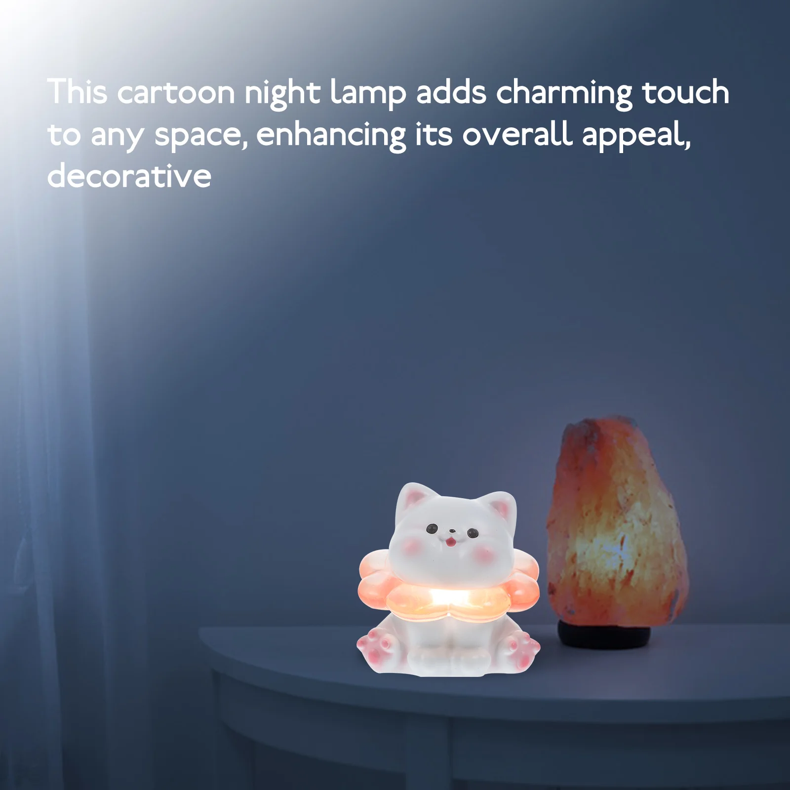 

Cat Night Light Resin Cartoon Lamp Bedroom Decor Kitten Bedside Table Lamps Led Warm Atmosphere Modern Lights Small Night Lamps