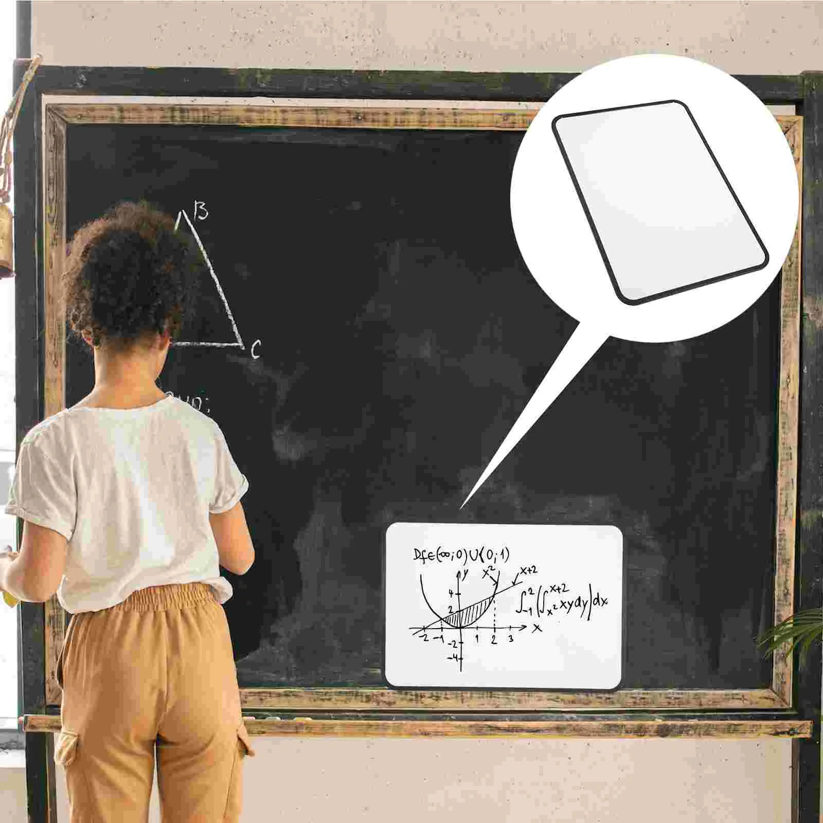 

Magnetic Whiteboard 60x40cm Black Double Sided Dry Erase Board for Office Home Classroom Kids Learning Writing Drawing ABS