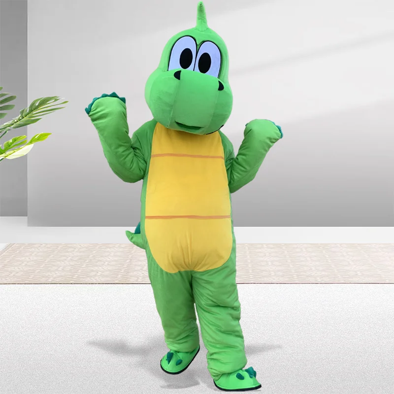Green Dragon Dinosaur Mascot Costume Fancy Costume Cosplay Animal Clothing Halloween Party Performance Outfits