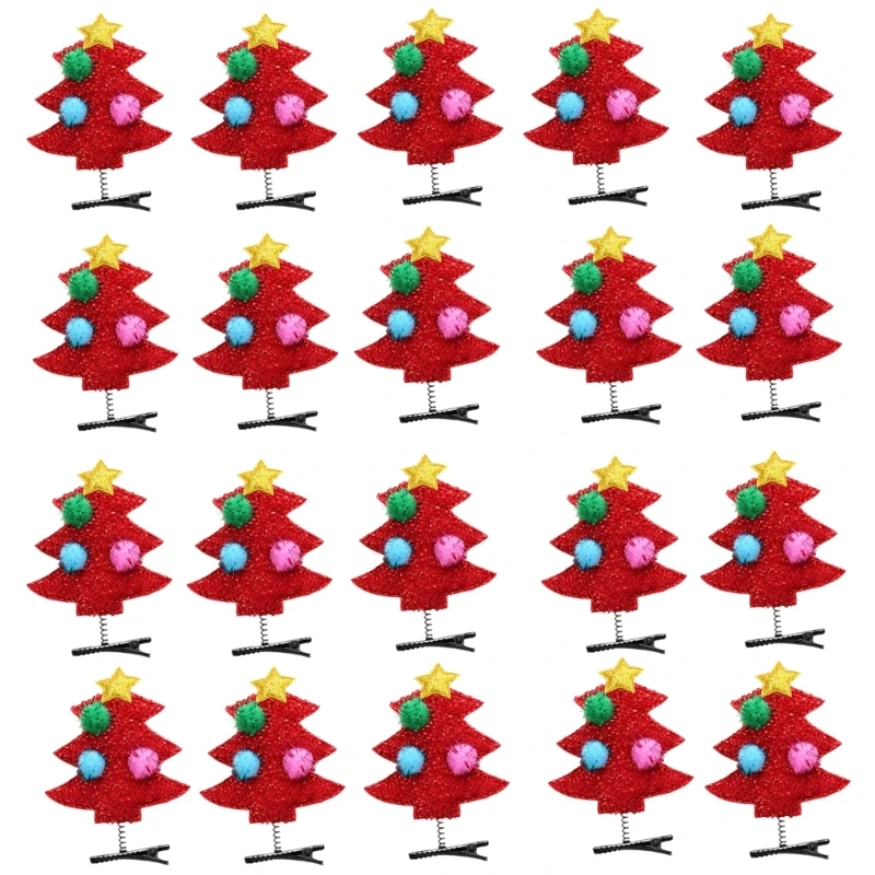 Clip printemps pour filles, accessoires pour cheveux, arbre noël, saison des fêtes