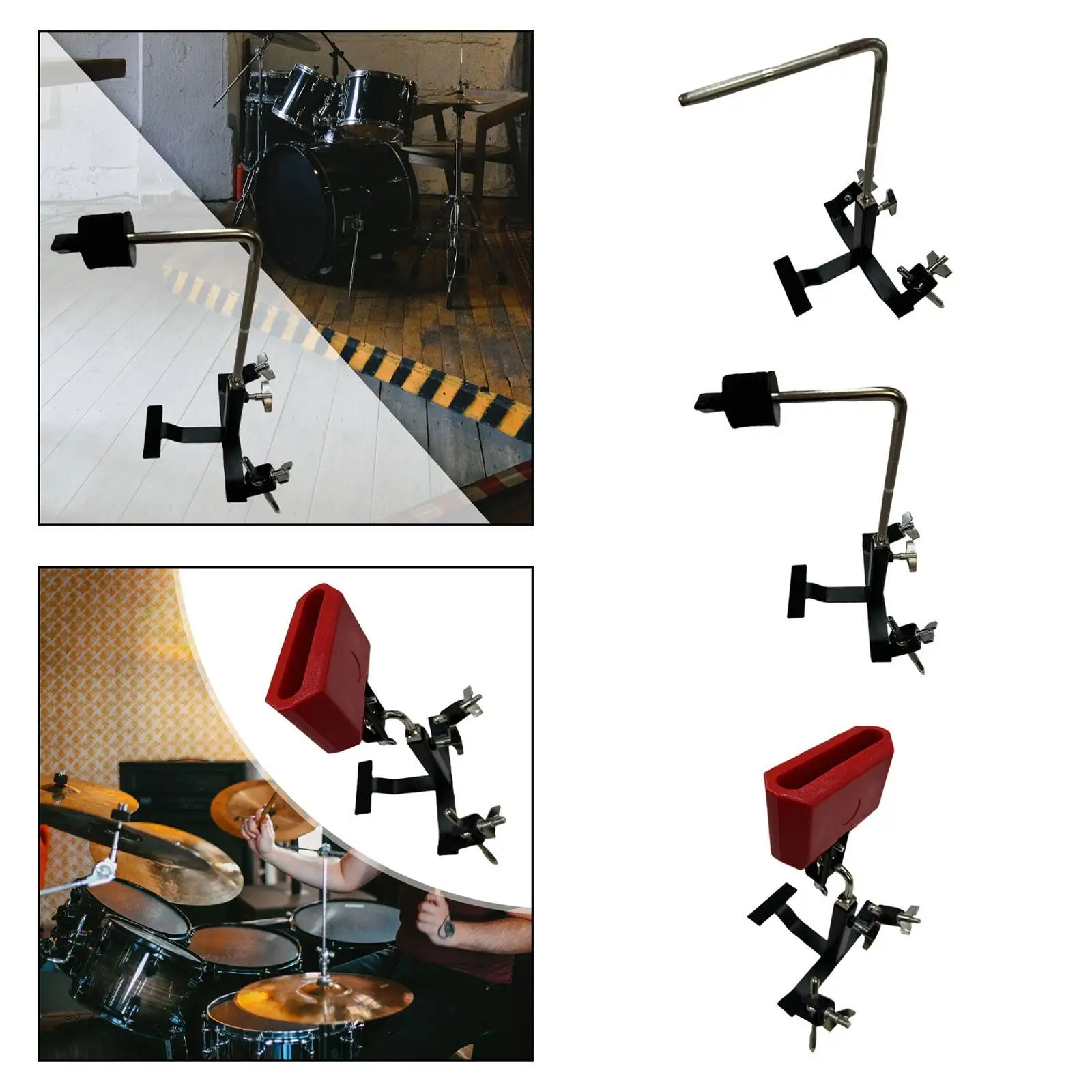 Percussiepedaalbevestiging, koebelklem, metalen percussiehouder, drumpedaalbevestiging voor accessoire voor basdrumpedalen
