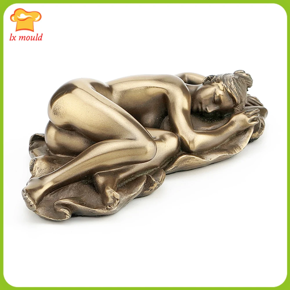 

LX-MOULD European Female Body Art Nude Sleep Position Beauty Sculpture Silicone Mold Soap Candle Resin Gypsum Clay