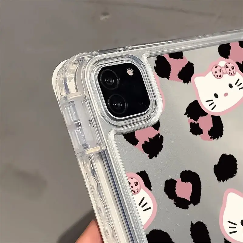 حافظة آيباد مطبوعة على شكل جلد الفهد الوردي لجهاز آيباد برو 11 بوصة 11th Air6 حافظة كمبيوتر لوحي مع فتحة قلم 10th 10.9in Air4 9th 8th 10.2in غطاء