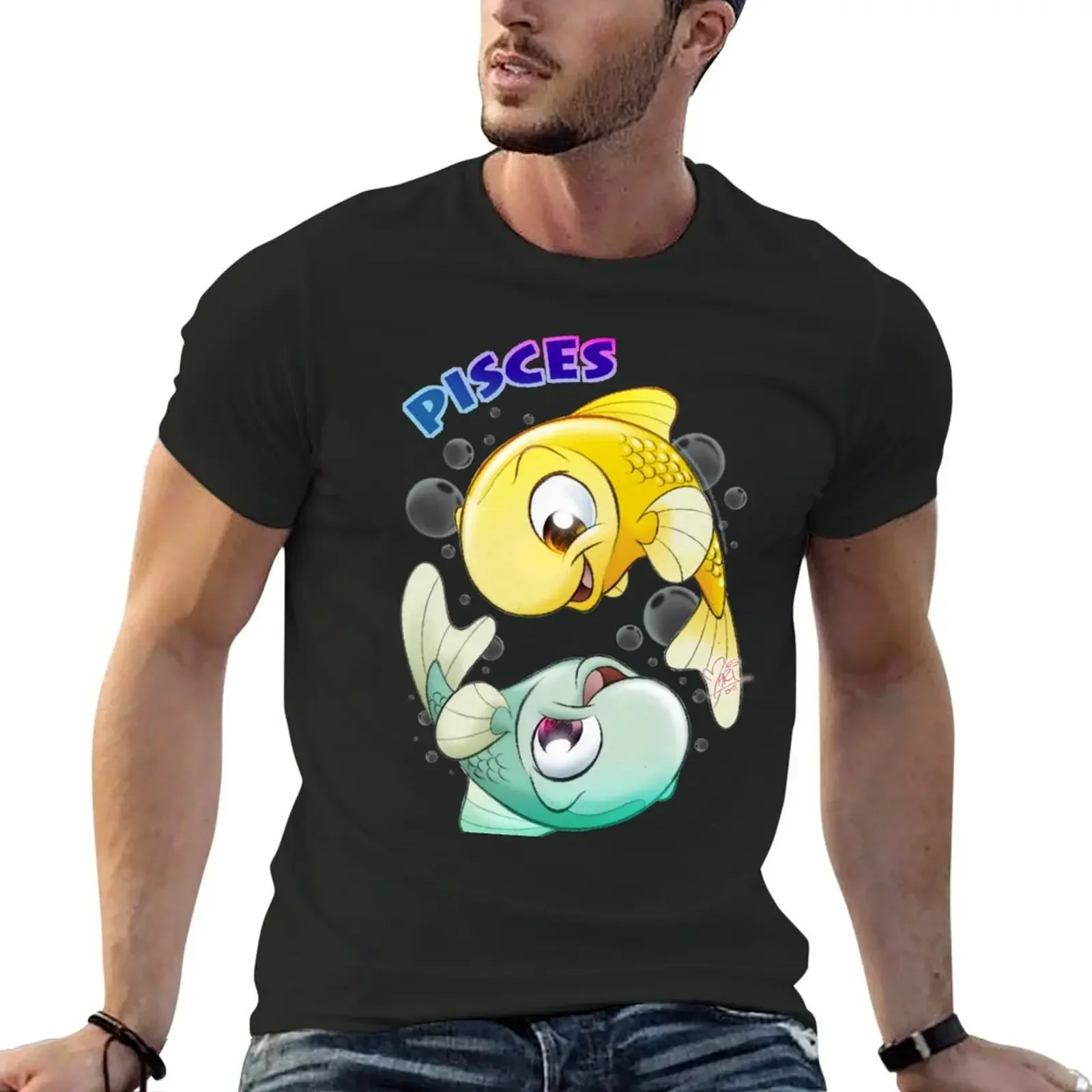 

Pisces T-Shirt graphics plus size tops anime rapper graphic tees plus size men clothing