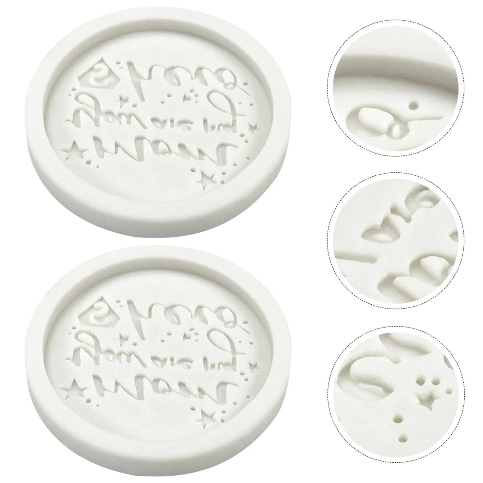 

Набор из 2 силиконовых форм для фондана круглой формы, инструмент для выпечки тортов, для Дня матери, для изготовления шоколада, конфет, пудингов, кухонные принадлежности для рукоделия