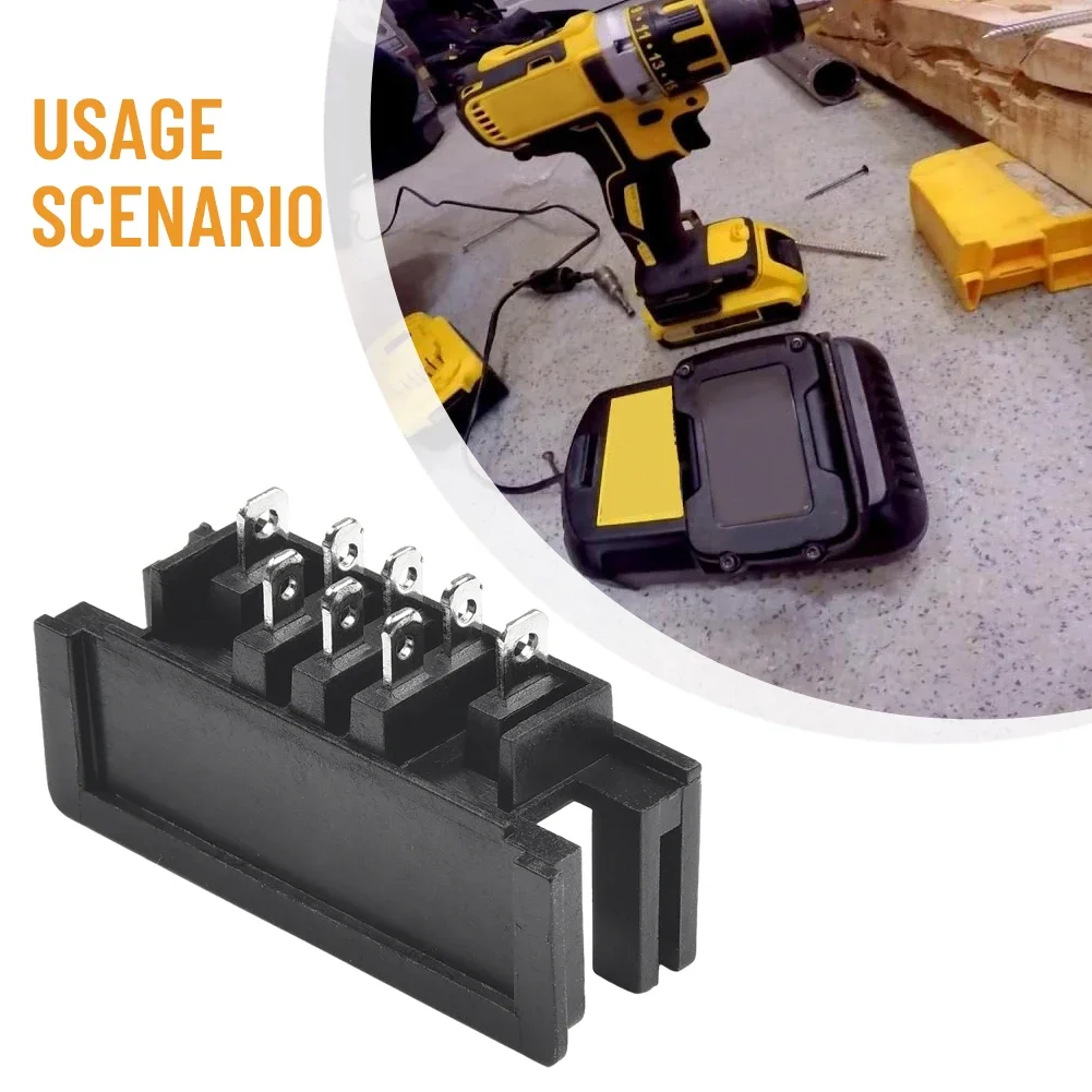 Terminal de conector de cargador de batería de iones de litio DCB112, Terminal de conector de cargador de batería de iones de litio para reparación y montaje de batería, 2 uds.