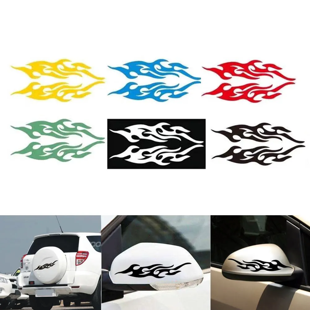 1 Car Motorcycle Flame Vinyl Sticker Kit Fits For Car Motorcycle Gas Tank Waterproof DIY Motorcycle Decoration Decals Stickers-