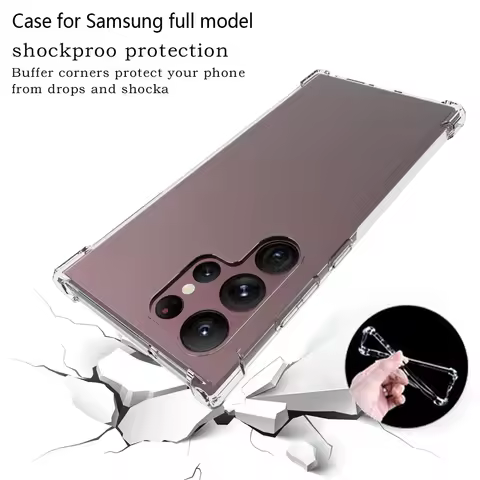 Transparent Air Bag Shockproof funda Case For Samsung Galaxy S23 S22 S21 S20 Fe Ultra S10 S9 S8 Plus S7 Edge Clear Case Cover