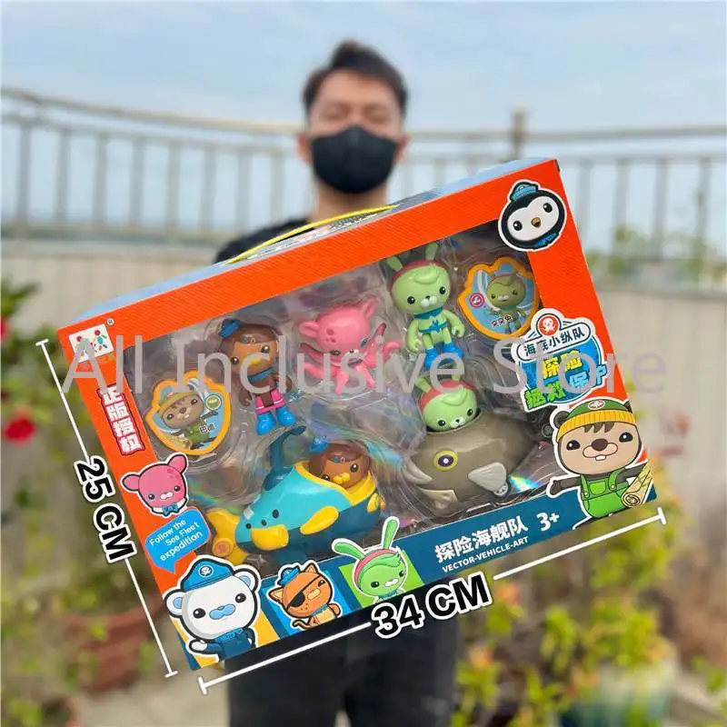 1 مجموعة أنيمي الكرتون Octonauts الشكل الكابتن الحلي Kwazii Peso Tweak Dashi Inkling Octopod PVC مجموعة صغيرة لعب الاطفال هدية