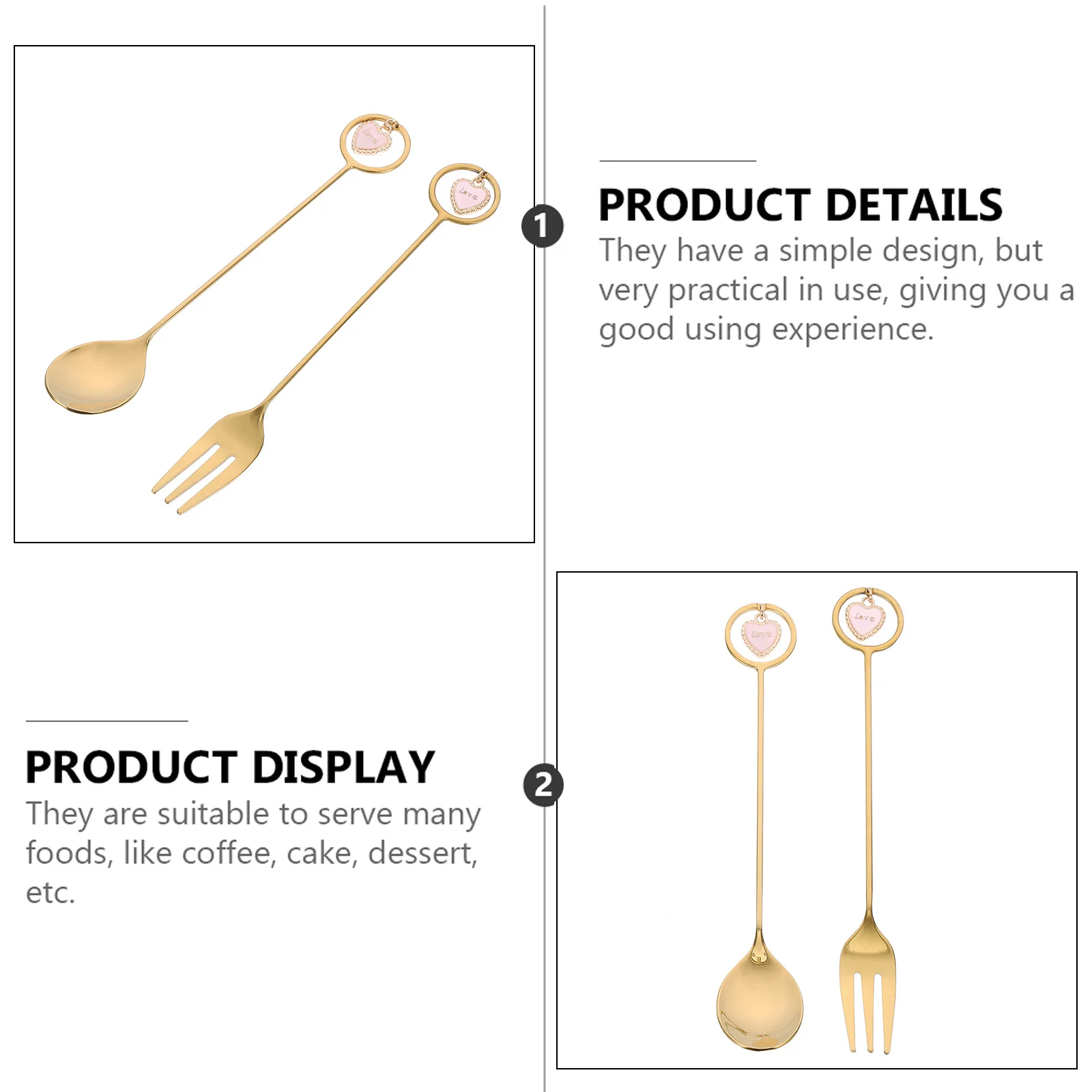 

6 шт., рождественские кофейные ложки из нержавеющей стали, кулон в форме сердца, дизайн, ложки для перемешивания, рождественский подарочный набор для чая для вечеринки