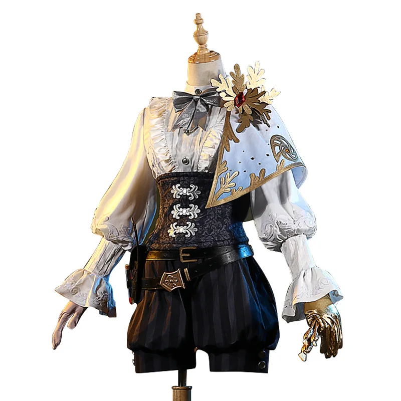 Cosplay Fantasias de Identidade V para Homens e Mulheres, Jogo de Identidade V, Pintor Sobrevivente, Camisa Dourada, Conjunto de Calças de Abóbora, Uniformes de Carnaval