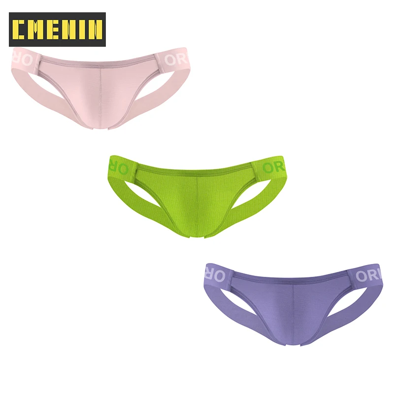 

3Pcs Hip Raise Gay Men's Thong And G String Man Underpants New Brand Cotton Tanga Sexy Men Underwear Jockstrap Panties Hombre