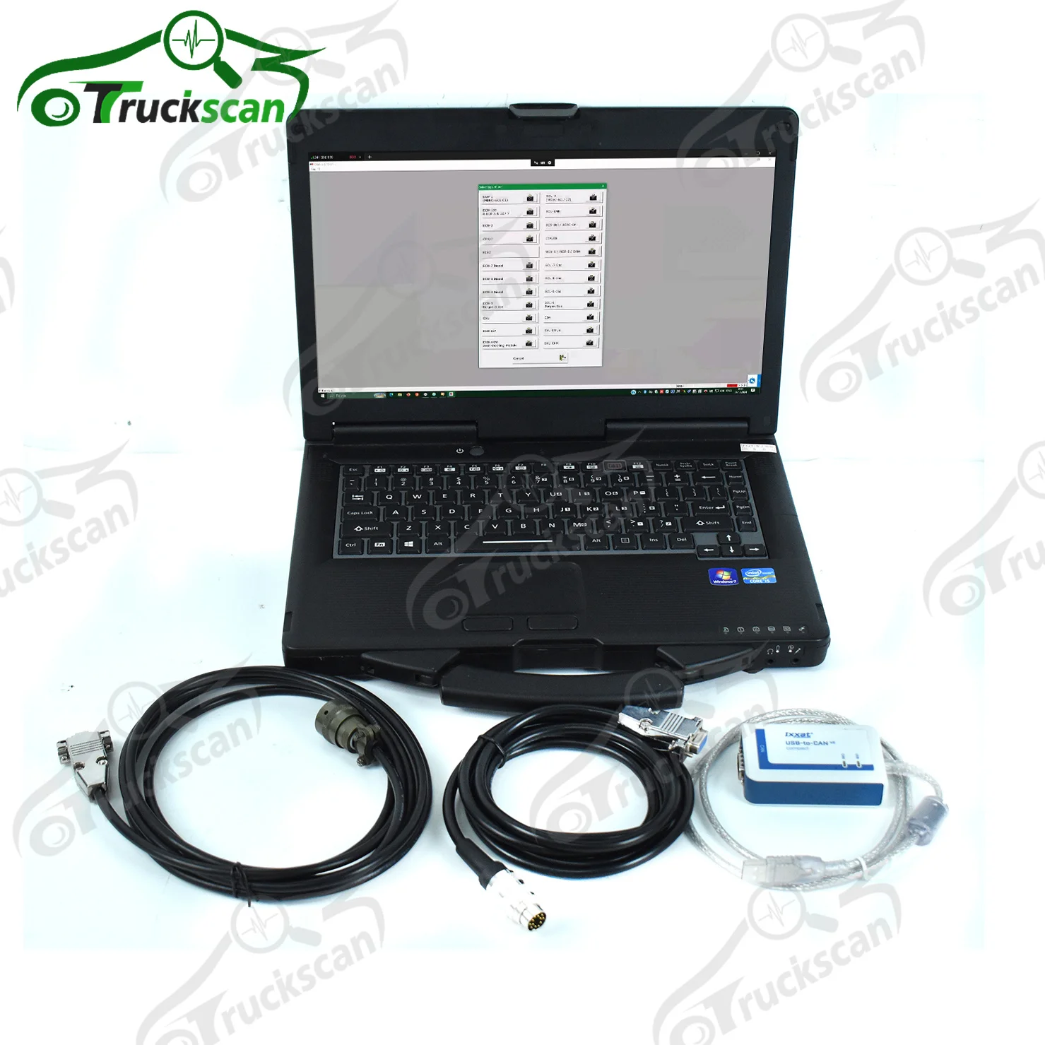 

New Truck Diagnostic tool For MTU DiaSys Diagnostic tool USB to CAN COMPACT IXXAT Diesel engine MDEC ADEC Cable +CF53 laptop