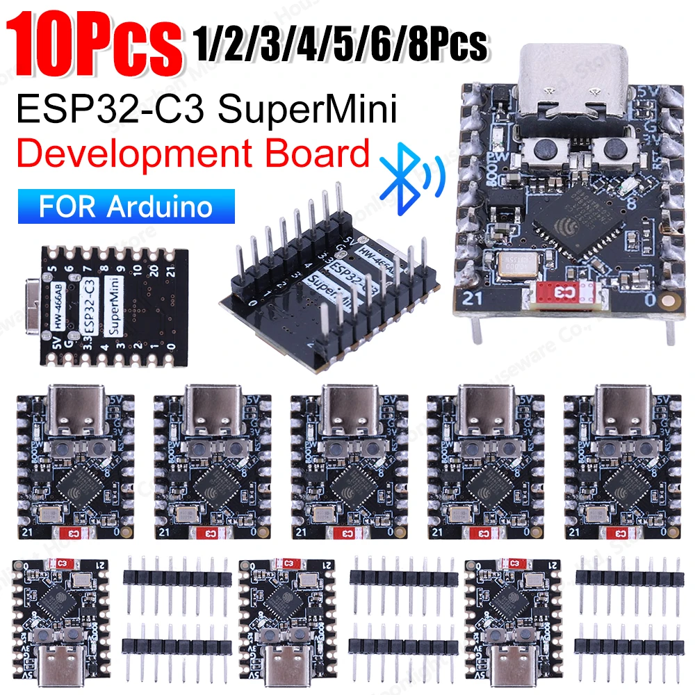 

ESP32 C3 SuperMini WiFi Bluetooth-совместимая плата 1-10 шт. макетная плата CORE плата IOT плата, совместимая с Arduino