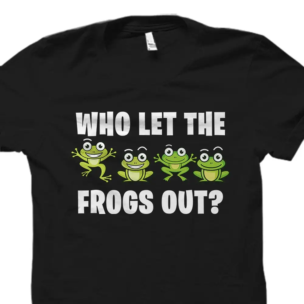 Cute Frog Lover T Shirt Toad Animal Who Let The Frogs Out Os1716