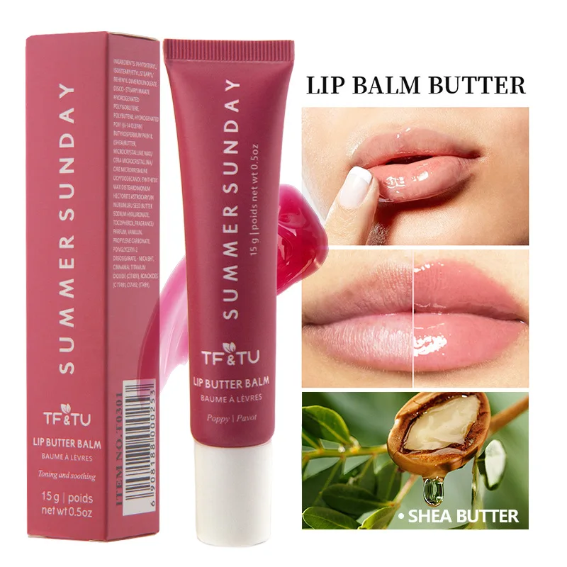 TF & TU-brillo de labios de polipéptido, bálsamo labial líquido, hidratante, hidratante, maquillaje