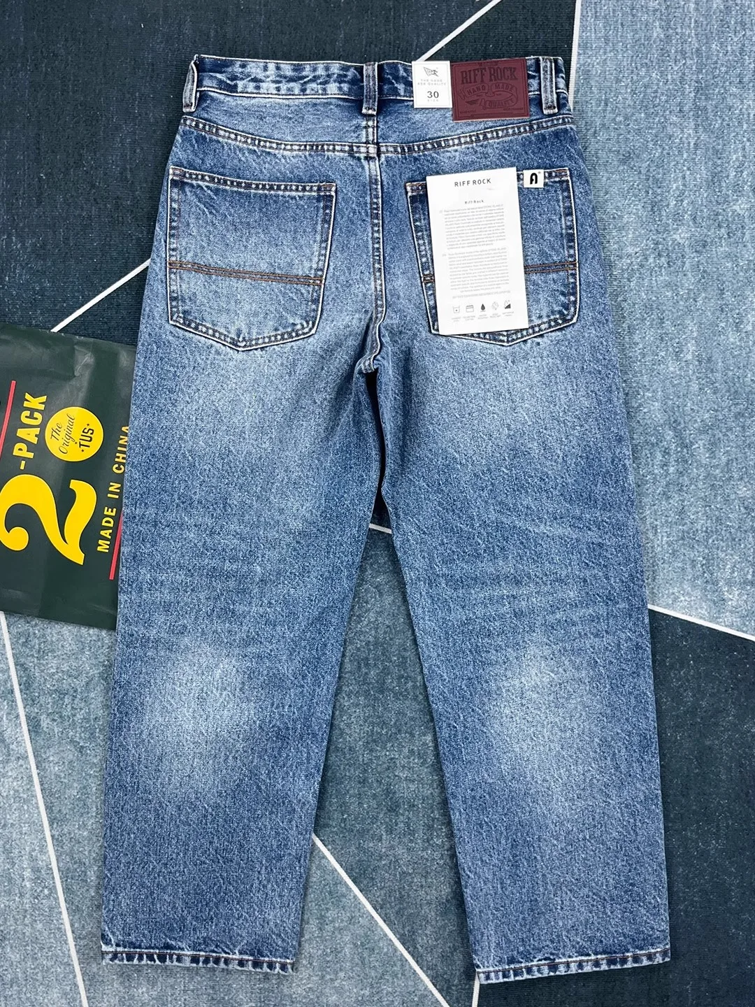 

Heavyweight Pure Cotton Loose Straight Leg Jeans Men's Autumn Winter Thick American Casual Japanese Style Long Pants Trendy L...